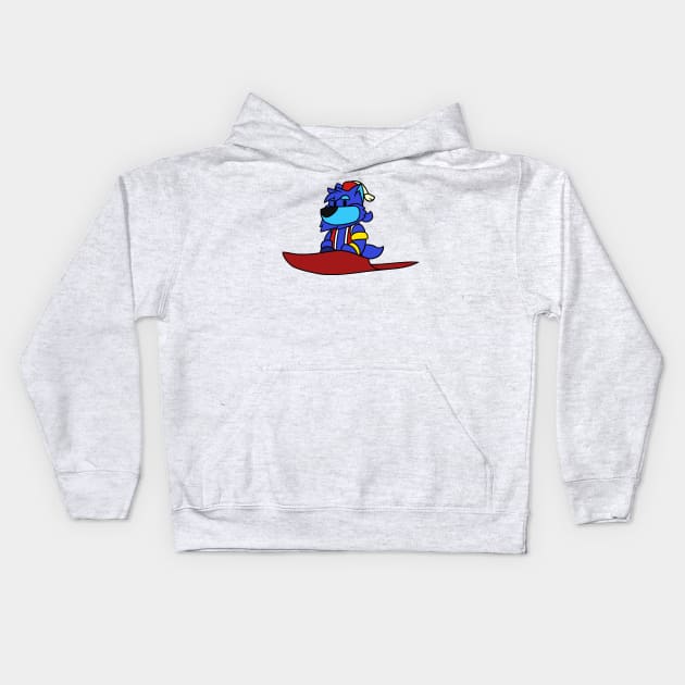 Magic Carpet Riding Genie Kids Hoodie by Colorian Matic